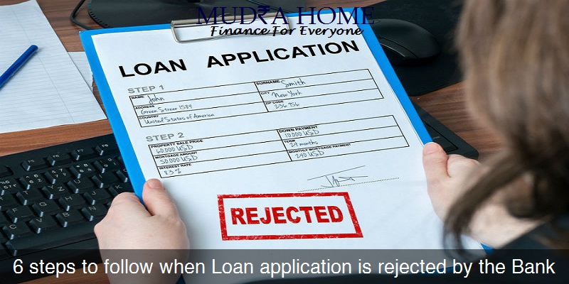 6 steps to follow when Loan application is rejected by the Bank